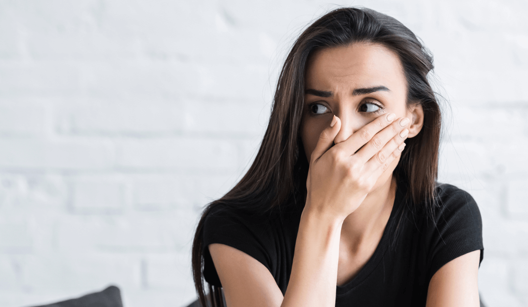 Woman in shock after she realises she was scammed.